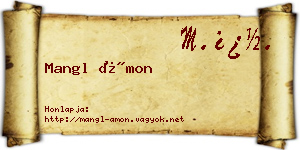 Mangl Ámon névjegykártya